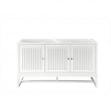 James Martin Furniture E645-V60D-GW - Athens 60'' Double Vanity Cabinet, Glossy White