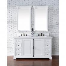 James Martin Furniture 238-105-V60D-BW - Providence 60'' Double Vanity Cabinet, Bright White
