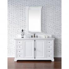 James Martin Furniture 238-105-V60S-BW - Providence 60'' Single Vanity Cabinet, Bright White