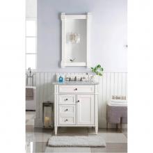 James Martin Furniture 650-V30-BW - Brittany 30'' Single Vanity, Bright White