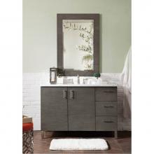 James Martin Furniture 850-V48-SOK-3ODSC - Metropolitan 48'' Single Vanity, Silver Oak, w/ 3 CM Santa Cecilia Top