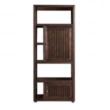 James Martin Furniture E645-BLC30-MCA - Athens 30'' Bookcase Linen Cabinet (double-sided), Mid Century Acacia